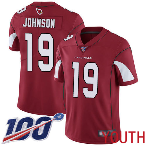 Arizona Cardinals Limited Red Youth KeeSean Johnson Home Jersey NFL Football #19 100th Season Vapor Untouchable->women nfl jersey->Women Jersey